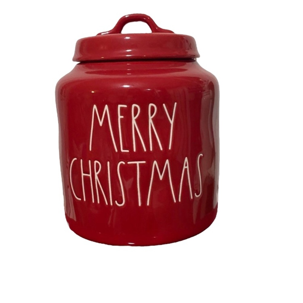 Rae Dunn MERRY CHRISTMAS chubby canister cookie jar - Picture 5 of 5